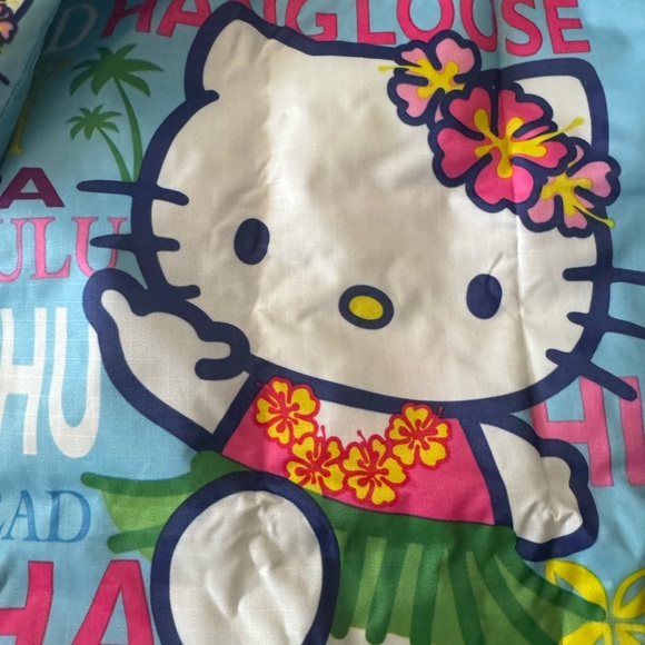 Hello Kitty Hawaiian packable 2pc shopping/beach Bag Set - NWT - Picture 2 of 4